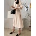 Solid Belt Button Lapel Long Sleeve Casual Shirt Dress