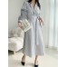 Stripe Contrast Color Pocket Belt Button Down Shirt Dress